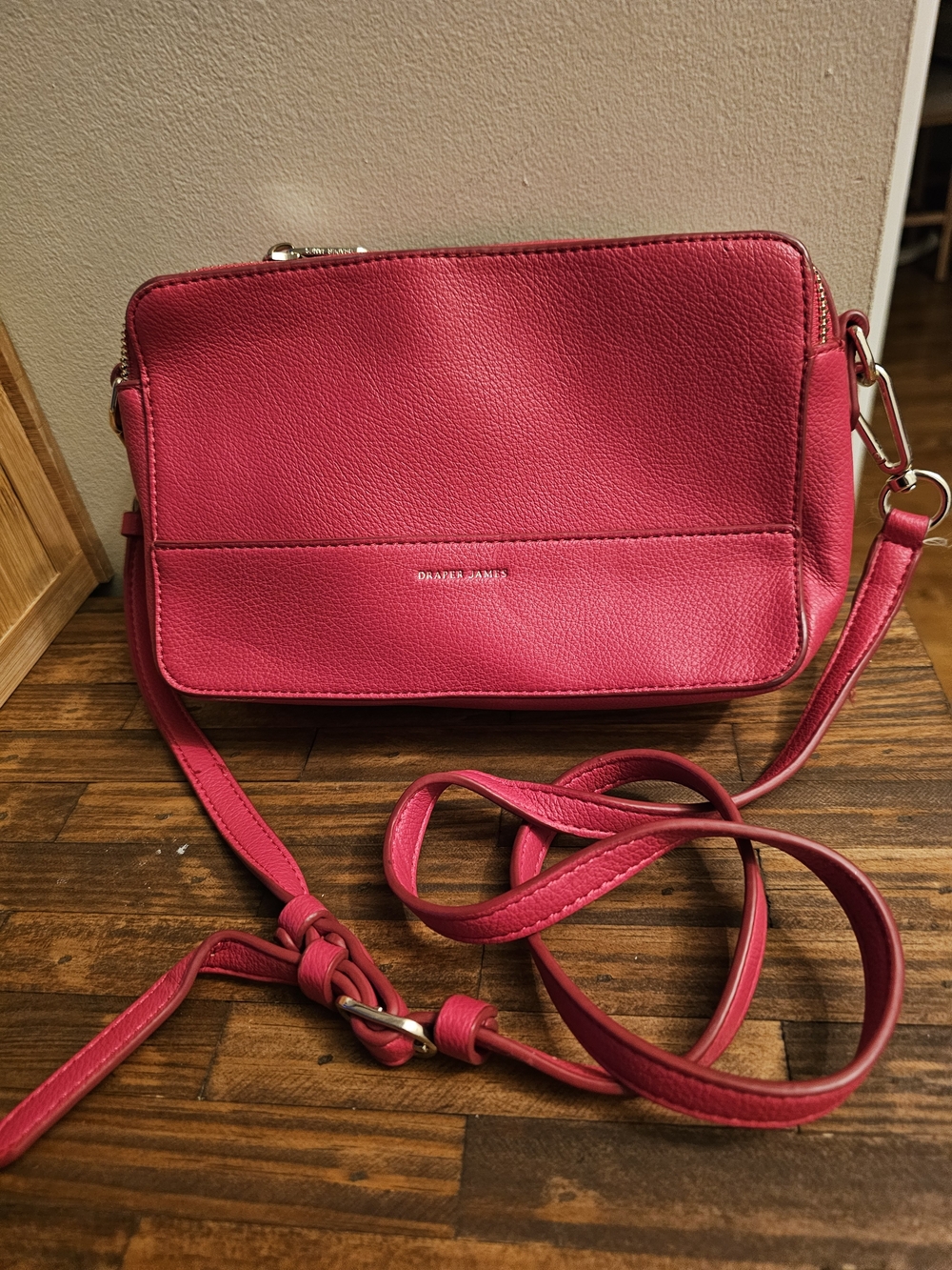 Draper James Pink Crossbody Leather Bag